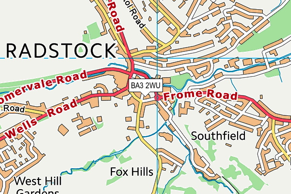 BA3 2WU map - OS VectorMap District (Ordnance Survey)