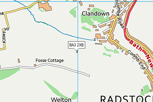 BA3 2XB map - OS VectorMap District (Ordnance Survey)