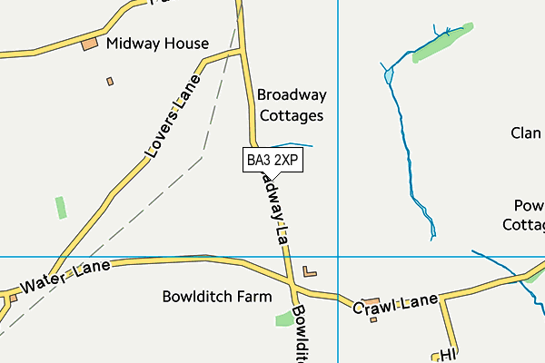 BA3 2XP map - OS VectorMap District (Ordnance Survey)