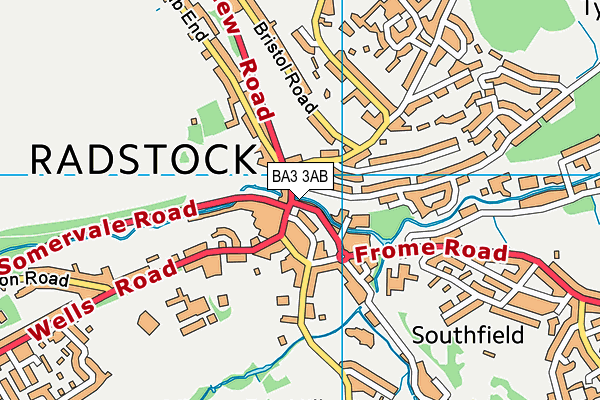 BA3 3AB map - OS VectorMap District (Ordnance Survey)