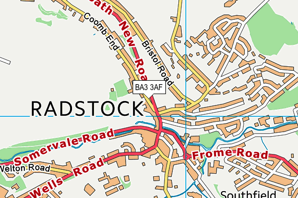 BA3 3AF map - OS VectorMap District (Ordnance Survey)