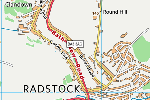 BA3 3AG map - OS VectorMap District (Ordnance Survey)