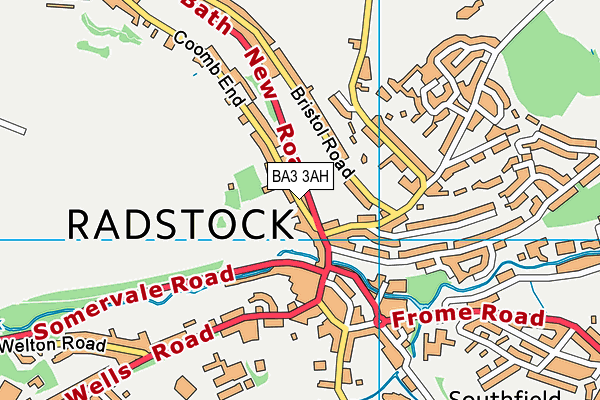 BA3 3AH map - OS VectorMap District (Ordnance Survey)