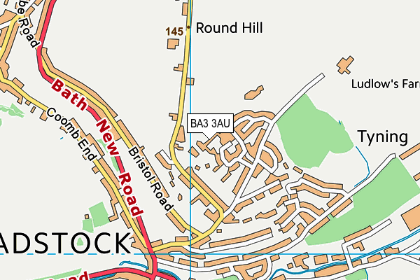 BA3 3AU map - OS VectorMap District (Ordnance Survey)