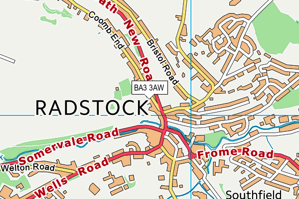 BA3 3AW map - OS VectorMap District (Ordnance Survey)