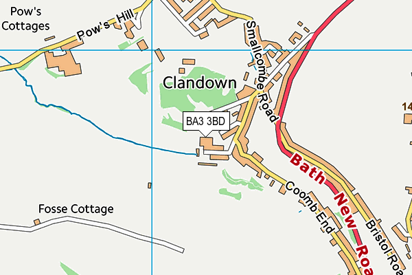 BA3 3BD map - OS VectorMap District (Ordnance Survey)