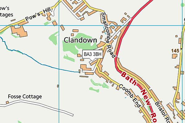 BA3 3BH map - OS VectorMap District (Ordnance Survey)