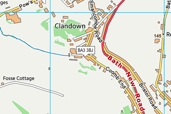 BA3 3BJ map - OS VectorMap District (Ordnance Survey)