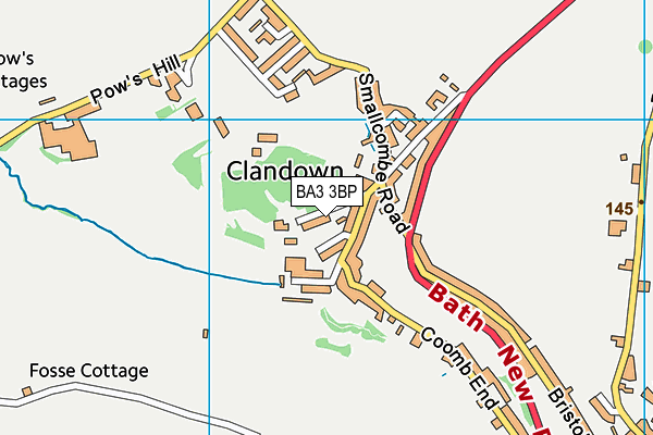 BA3 3BP map - OS VectorMap District (Ordnance Survey)