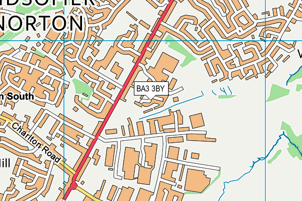 BA3 3BY map - OS VectorMap District (Ordnance Survey)