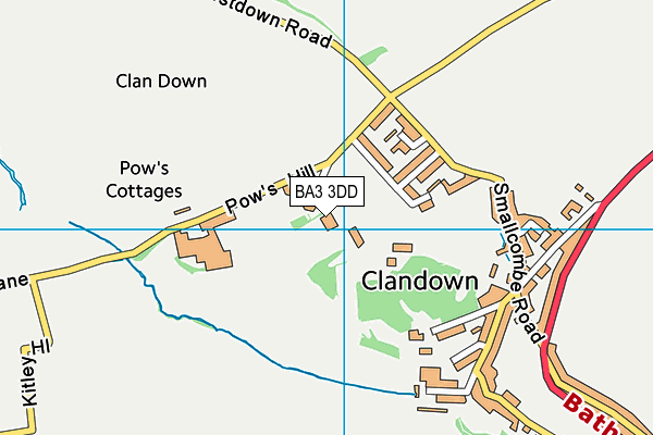 BA3 3DD map - OS VectorMap District (Ordnance Survey)