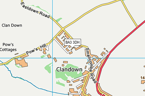 BA3 3DH map - OS VectorMap District (Ordnance Survey)