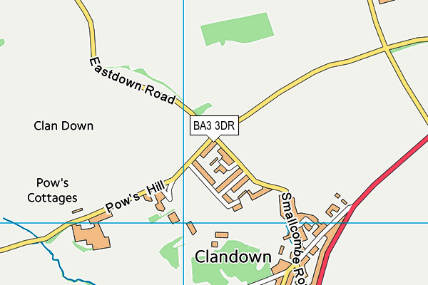 BA3 3DR map - OS VectorMap District (Ordnance Survey)