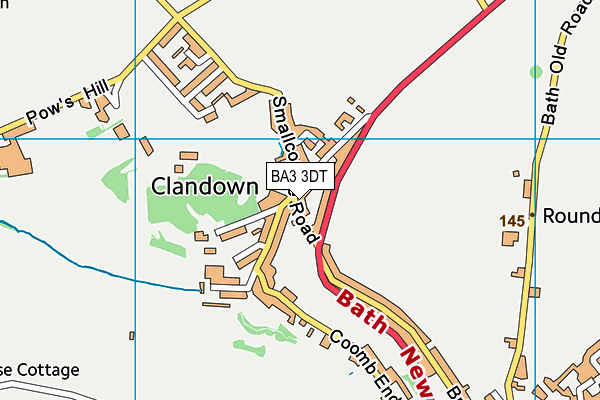 BA3 3DT map - OS VectorMap District (Ordnance Survey)