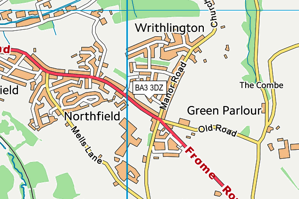 BA3 3DZ map - OS VectorMap District (Ordnance Survey)