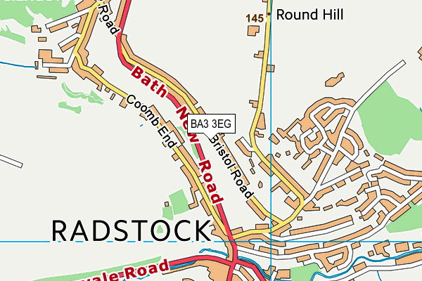 BA3 3EG map - OS VectorMap District (Ordnance Survey)