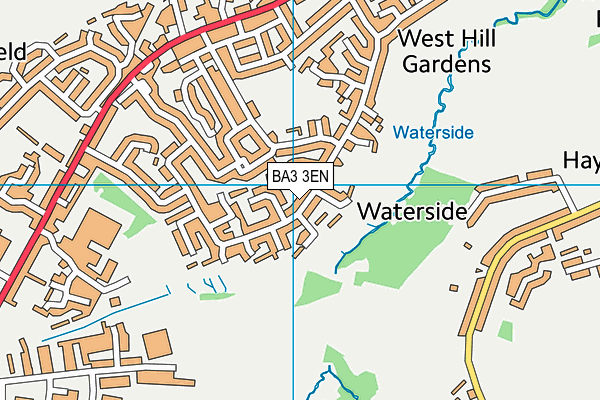 BA3 3EN map - OS VectorMap District (Ordnance Survey)