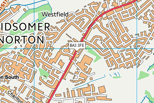 BA3 3FE map - OS VectorMap District (Ordnance Survey)