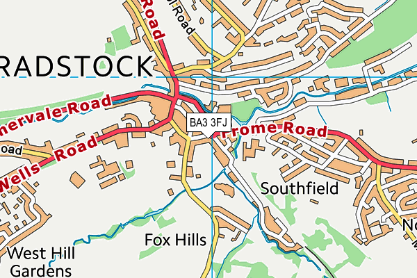 BA3 3FJ map - OS VectorMap District (Ordnance Survey)