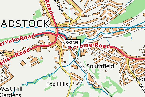 BA3 3FL map - OS VectorMap District (Ordnance Survey)