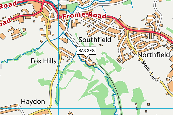 BA3 3FS map - OS VectorMap District (Ordnance Survey)