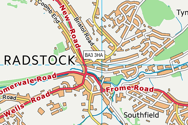 BA3 3HA map - OS VectorMap District (Ordnance Survey)