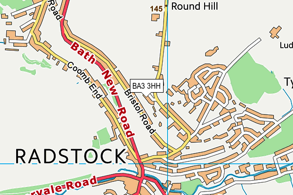 BA3 3HH map - OS VectorMap District (Ordnance Survey)