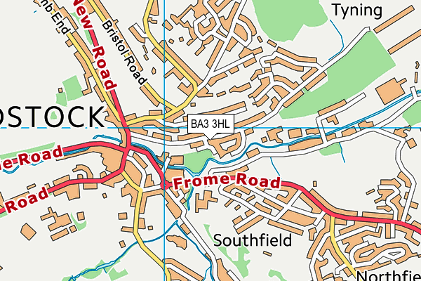 BA3 3HL map - OS VectorMap District (Ordnance Survey)