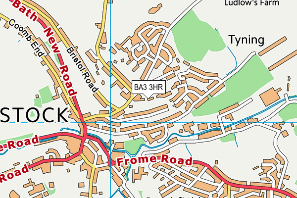 BA3 3HR map - OS VectorMap District (Ordnance Survey)