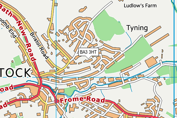 BA3 3HT map - OS VectorMap District (Ordnance Survey)