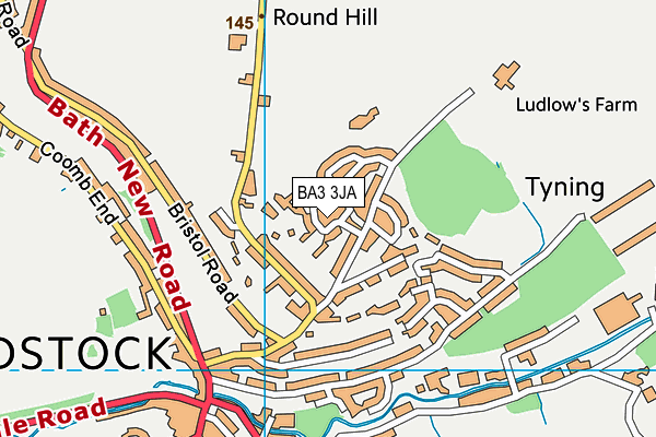 BA3 3JA map - OS VectorMap District (Ordnance Survey)