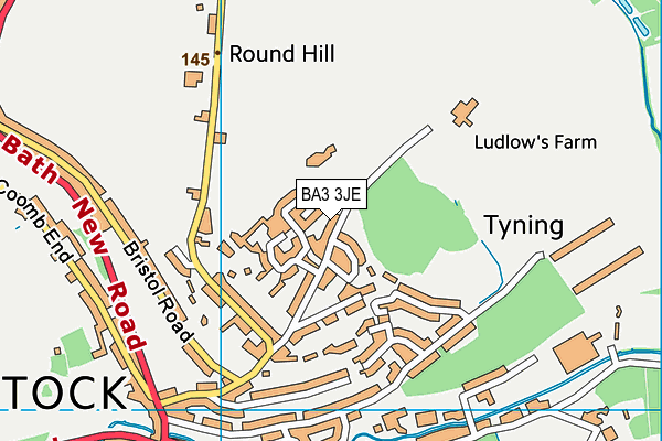 BA3 3JE map - OS VectorMap District (Ordnance Survey)