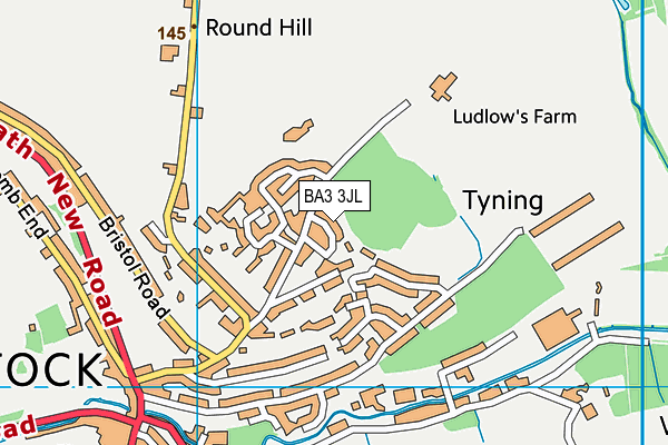 BA3 3JL map - OS VectorMap District (Ordnance Survey)