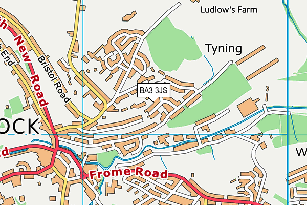 BA3 3JS map - OS VectorMap District (Ordnance Survey)