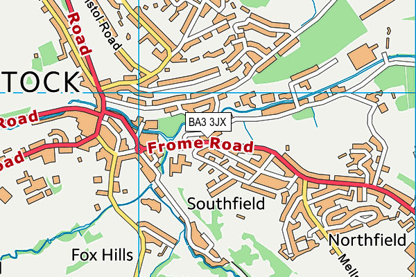 BA3 3JX map - OS VectorMap District (Ordnance Survey)