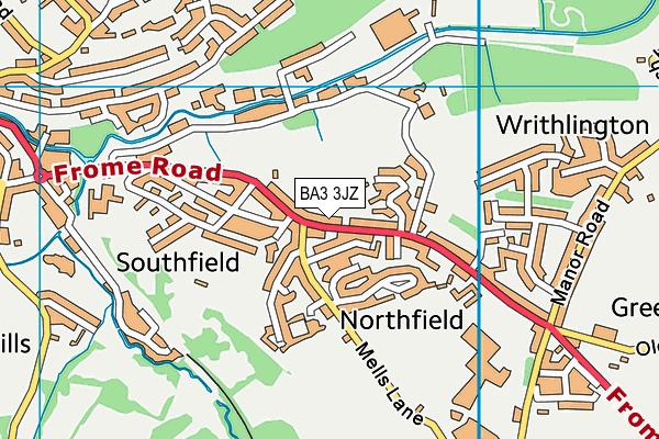 BA3 3JZ map - OS VectorMap District (Ordnance Survey)