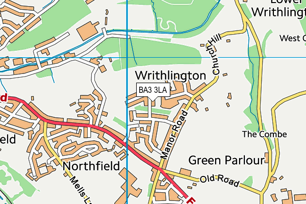 BA3 3LA map - OS VectorMap District (Ordnance Survey)