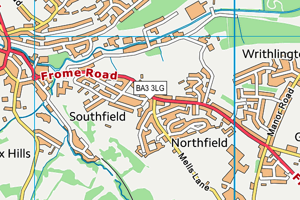 BA3 3LG map - OS VectorMap District (Ordnance Survey)