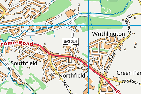 BA3 3LH map - OS VectorMap District (Ordnance Survey)