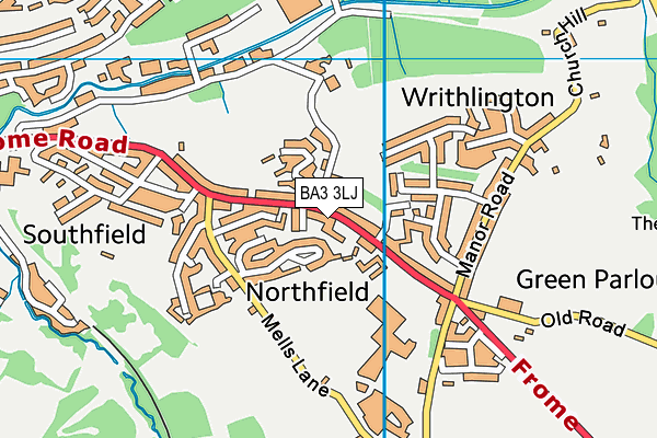 BA3 3LJ map - OS VectorMap District (Ordnance Survey)