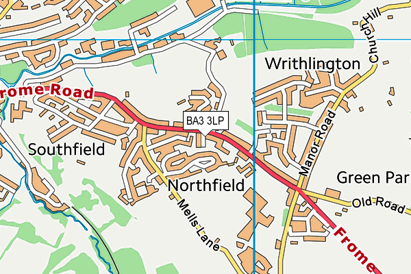 BA3 3LP map - OS VectorMap District (Ordnance Survey)