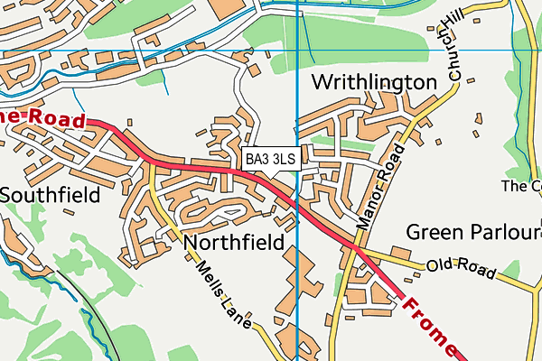 BA3 3LS map - OS VectorMap District (Ordnance Survey)