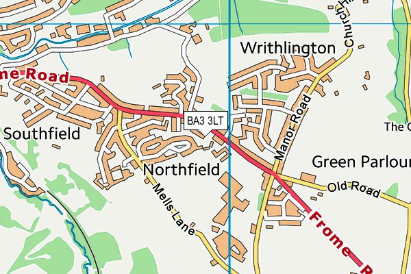 BA3 3LT map - OS VectorMap District (Ordnance Survey)