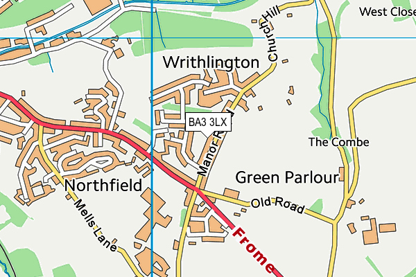 BA3 3LX map - OS VectorMap District (Ordnance Survey)