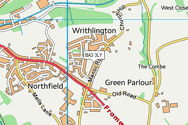 BA3 3LY map - OS VectorMap District (Ordnance Survey)