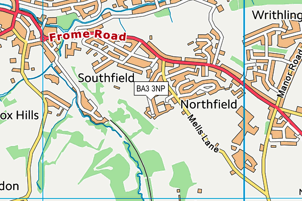 BA3 3NP map - OS VectorMap District (Ordnance Survey)