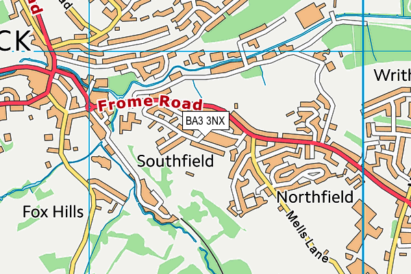 BA3 3NX map - OS VectorMap District (Ordnance Survey)