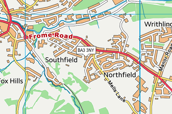 BA3 3NY map - OS VectorMap District (Ordnance Survey)