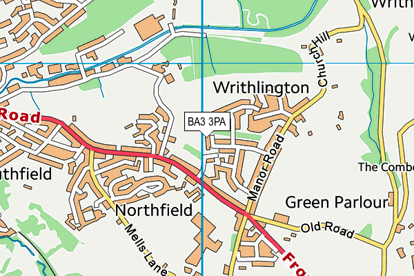 BA3 3PA map - OS VectorMap District (Ordnance Survey)