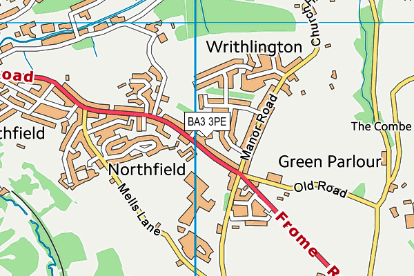 BA3 3PE map - OS VectorMap District (Ordnance Survey)